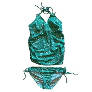 Motherhood Maternity 2-Piece Tankini Swim Bathing Suit